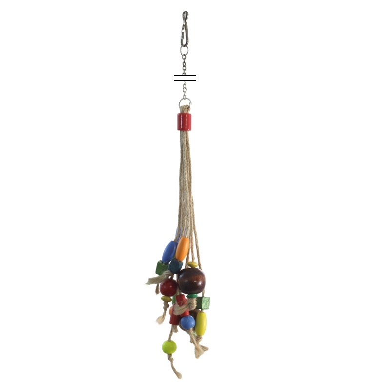 игрушка для птиц "triol" (триол) бусины на веревочке