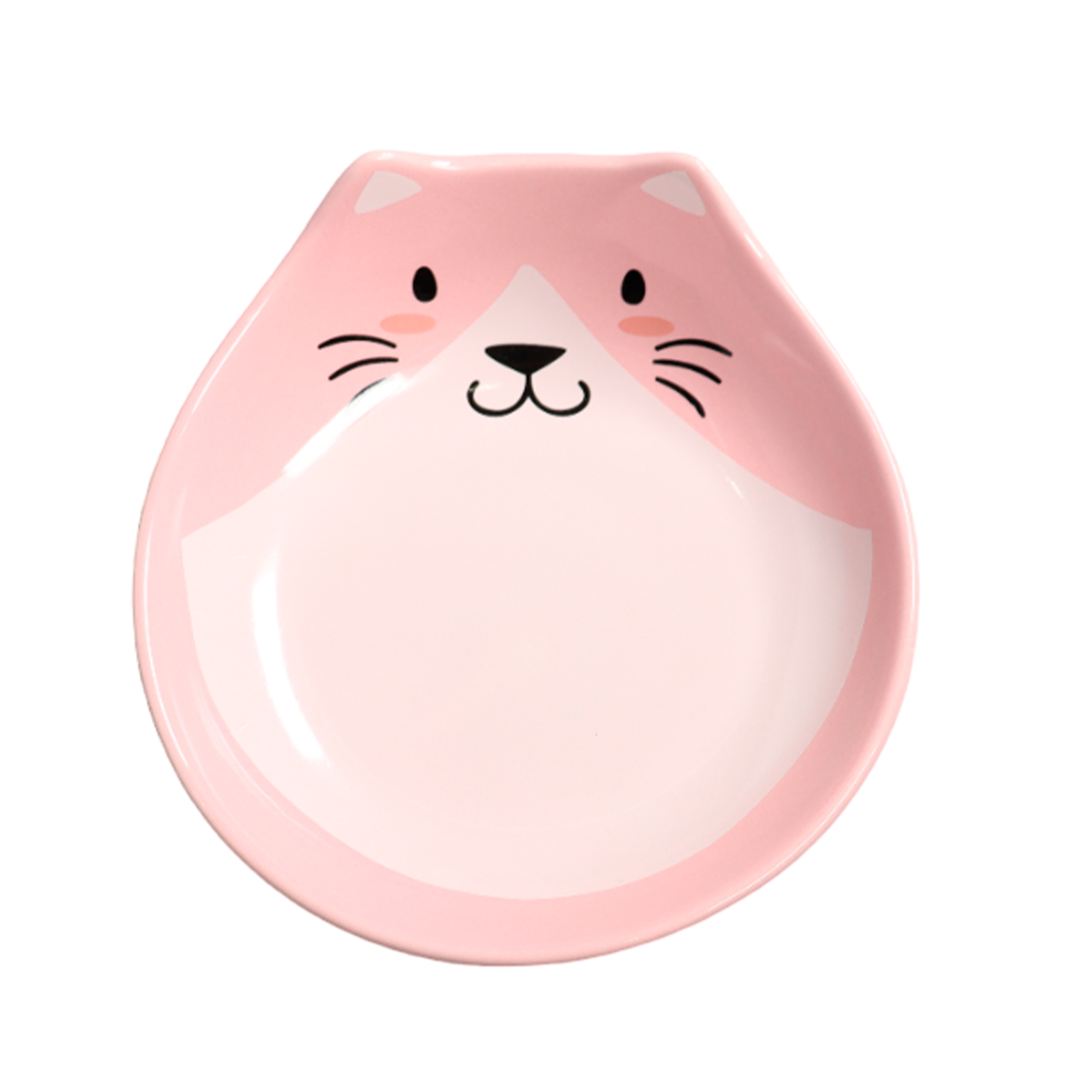 миска mr.kranch керамическая для кошек "мордочка кошки" 200 мл, розовая