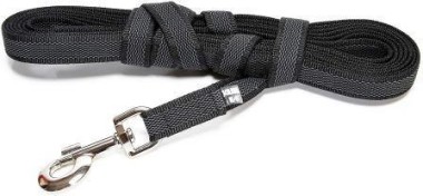 julius-k9 поводок для собак color & gray super-grip 2/300см, с ручкой, до 50 кг, черно-серый