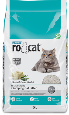 ro cat наполнитель для кошачьего туалета комкующийся без пыли с ароматом марсельского мыла