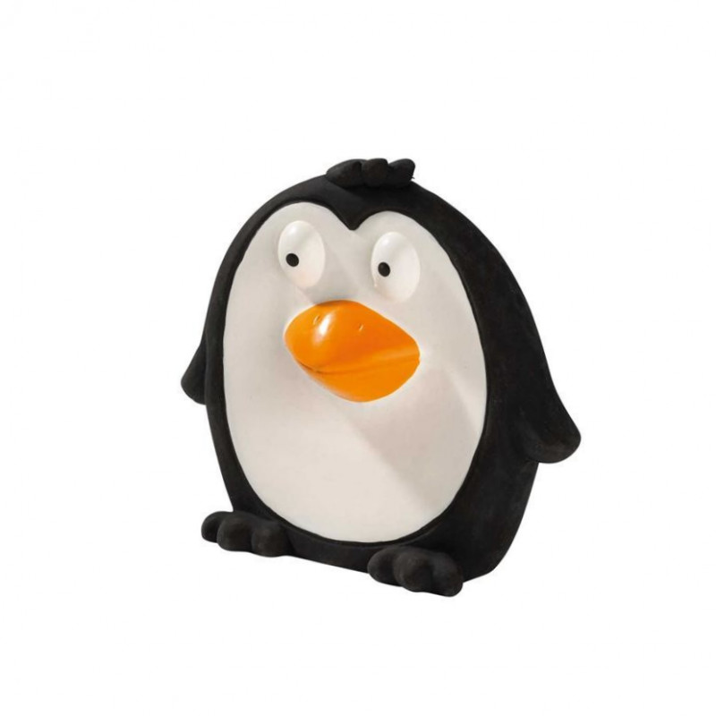 игрушка для собак "beeztees" пингвин плоский черный, винил 14 см