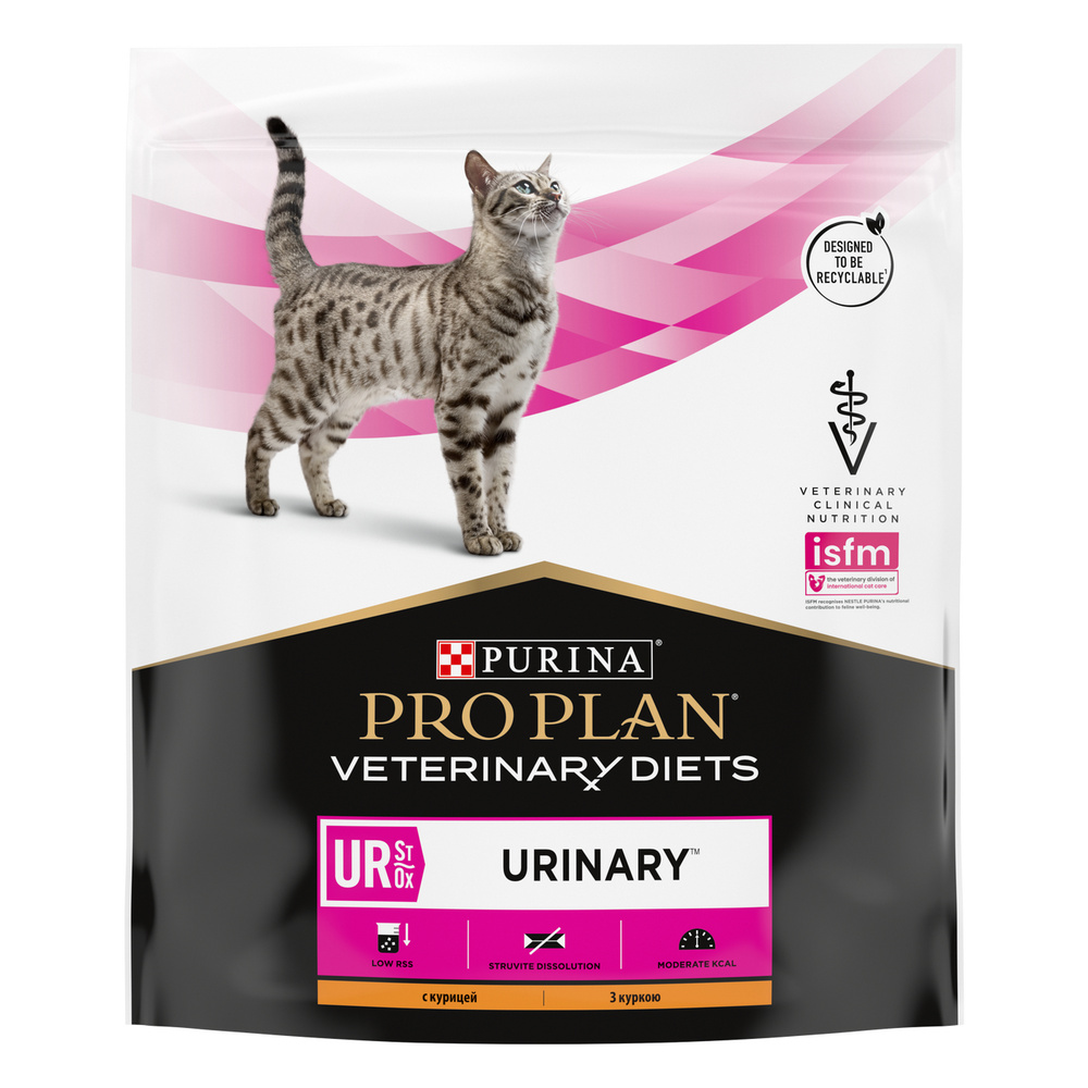сухой корм для кошек с заболеваниями мкб "pro plan veterinary diets ur urinary with chicken" (проплан) с курицей
