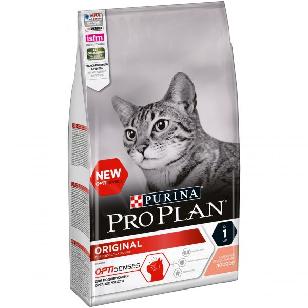 сухой корм для кошек "pro plan original" (проплан) с лососем и рисом