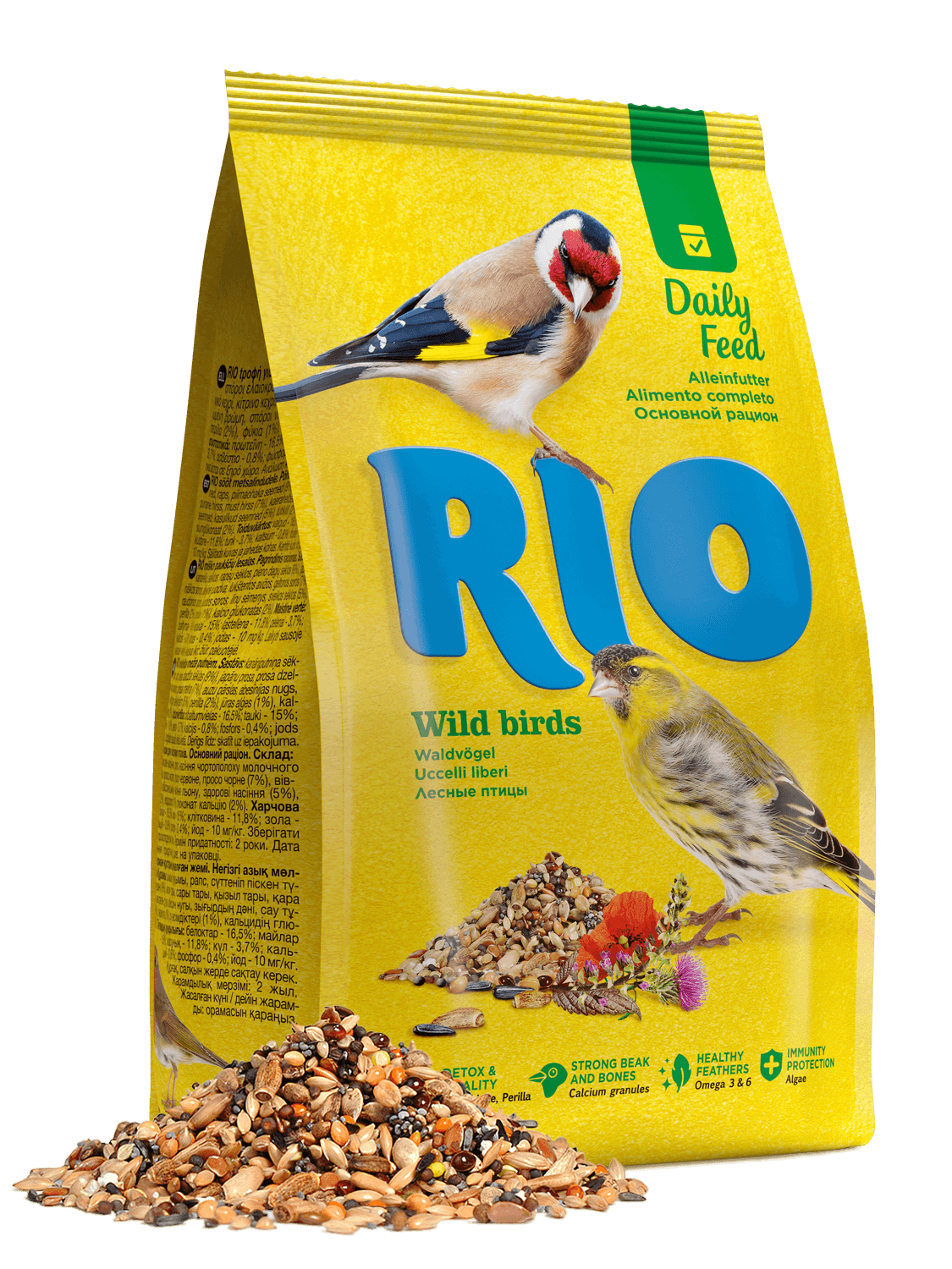 корм для лесных певчих птиц "rio" (рио) основной рацион