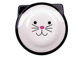 миска керамическая для кошек "mr.kranch" мордочка кошки, 150 мл (черная)