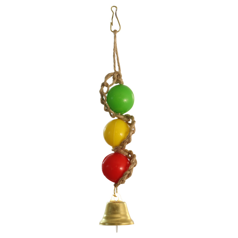 игрушка для птиц "triol" (триол) шарики с колокольчиком