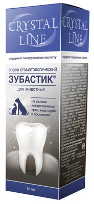 спрей стоматологический "зубастик crystal line" для животных, 30 мл