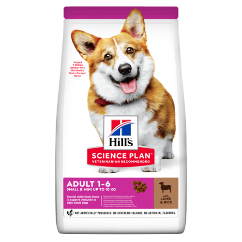сухой корм для собак малых пород "hill's science plan adult small & miniature" (хиллс) с ягнёнком и рисом