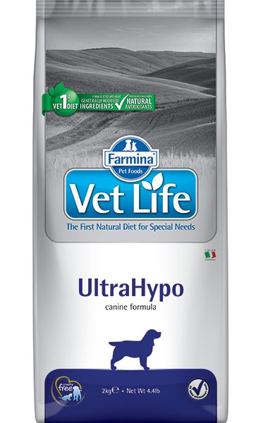 сухой диетический корм для собак "farmina vet life ultrahypo" (фармина ультрагипо) при аллергиях и атопиях (исключающая)