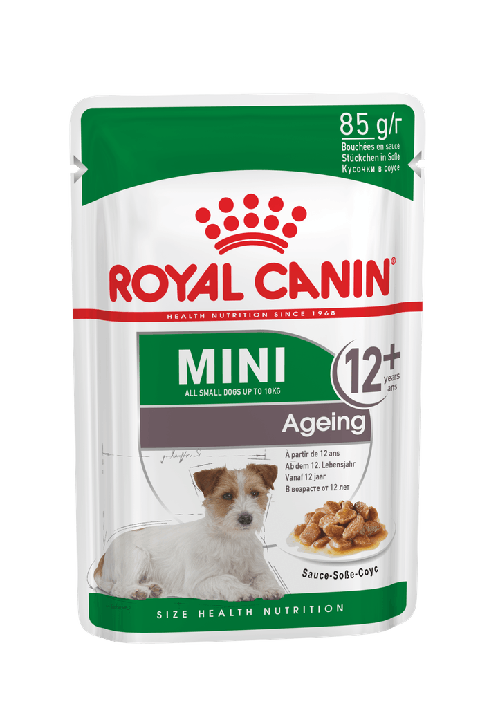 паучи royal canin mini ageing 12 + для пожилых собак малых пород