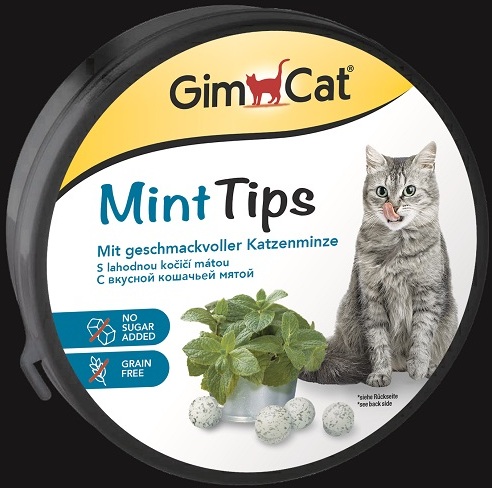 витаминизированное лакомство gimcat minttips для кошек