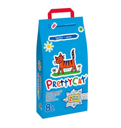 наполнитель "prettycat" впитывающий для кошачьих туалетов "naturel"