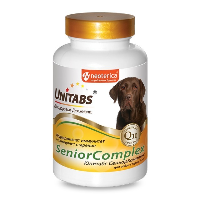 витамины для собак старше 7 лет "unitabs seniorcomplex" (юнитабс), 100 таб