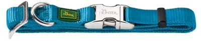 hunter ошейник для собак alu-strong l (45-65 см) нейлон с металлической застежкой бирюзовый
