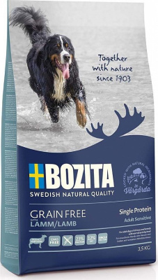 сухой корм bozita grain free lamb 23/12 для взрослых собак с ягнёнком