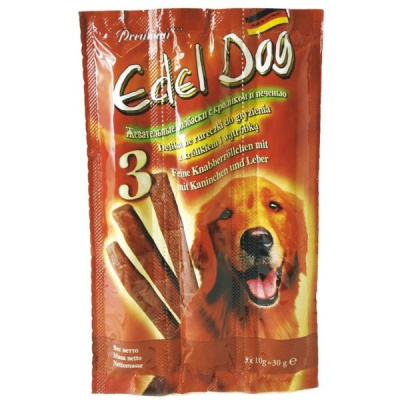 edel dog лакомство колбаски заяц/печень 3шт