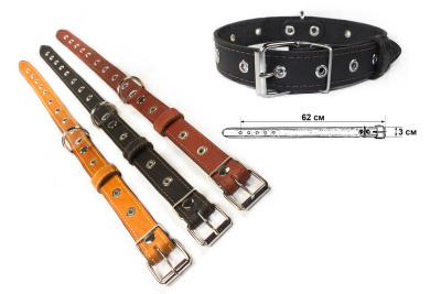 дарэлл 010130кор ошейник кожаный "стандарт" простой 1 слой безразмерный 30мм*62см