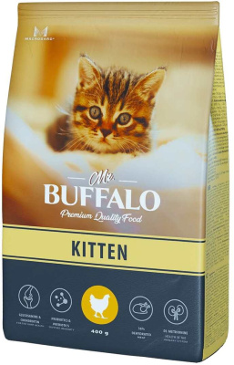 сухой корм для котят "mr. buffalo kitten" (мр. баффало) с курицей
