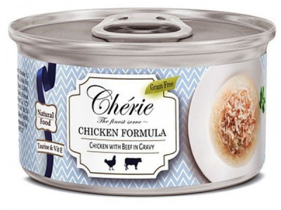 влажный корм для кошек "pettric cherie" (петтрик) рубленная курица с говядиной в соусе