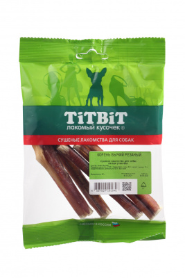 лакомство для собак "titbit" (титбит) корень бычий резаный