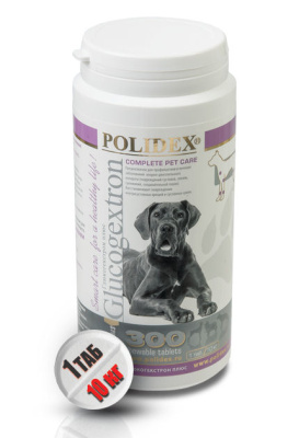 polidex глюкогекстрон плюс для собак, таблетки, № 300 (1таб/10кг), профилактика и лечение опорно- двигательного аппарата