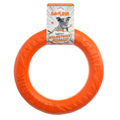 doglike снаряд tug&twist кольцо восьмигранное малое, цвет оранжевый, 20 см