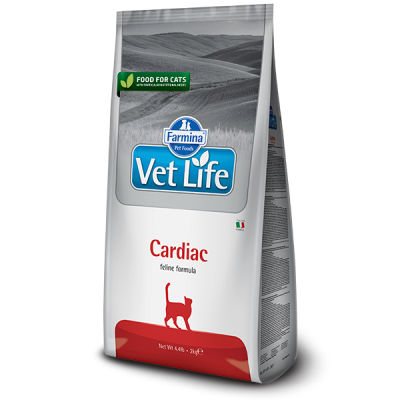 сухой диетический корм для кошек "farmina vet life cardiac" (фармина) при хронической сердечной недостаточности