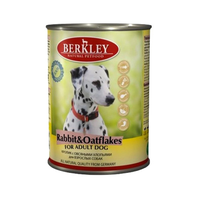 berkley консервы для собак кролик с овсянкой 400г