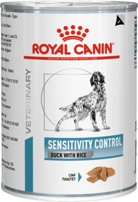 консервы royal canin sensitivity control duck with rice для взрослых собак, пищевая аллергия, утка/рис