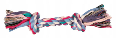 игрушка для собак "trixie" (трикси) верёвка разноцветная с узлом (125 г, 26 см)