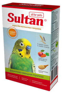 корм для волнистых попугаев "sultan" (султан) фруктово-овощная трапеза