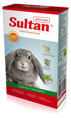 корм для кроликов "sultan new" (султан) трапеза с овощами