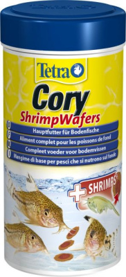 tetracory shrimp wafers корм-пластинки с добавлением креветок для сомиков-коридорасов 250 мл