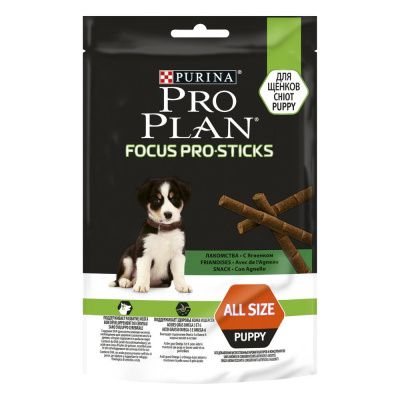 лакомство для щенков "pro plan focus pro-sticks" палочки с ягнёнком