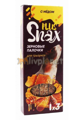 зерновые палочки для грызунов "snax plus" медовые, 3шт*90г