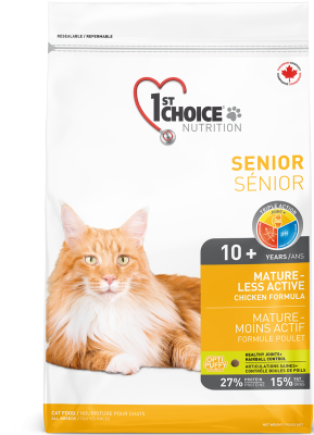 сухой корм 1st choice senior mature or less active для стареющих и малоактивных кошек