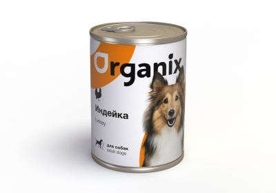 консервы для собак organix с индейкой