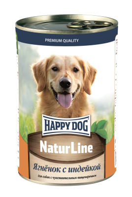 консервы для собак "happy dog" (хэппи дог) с ягнёнком и индейкой