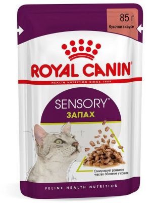 паучи royal canin sensory запах кусочки в соусе для взрослых кошек