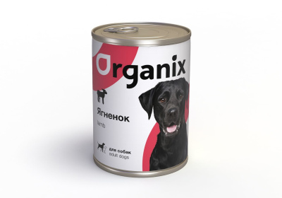 консервы для собак organix с ягненком
