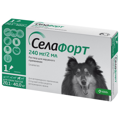 селафорт 12% 2 мл (240 мг) для собак 20.1- 40 кг №1