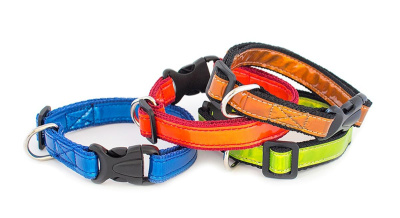 дарэлл 011425черн eco ошейник синтетический "lumi" светоотражающий 25мм*37-57см