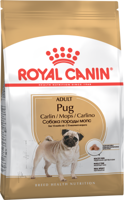 сухой корм для взрослых собак породы мопс royal canin pug adult (роял канин)