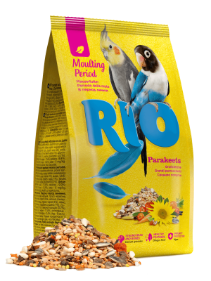 корм для средних попугаев "rio" (рио) в период линьки