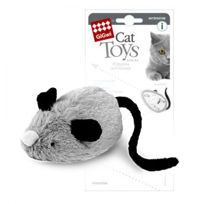 игрушка для кошек 75240 "gigwi" мышка интерактивная