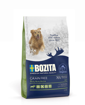 сухой корм bozita grain free elk 26/16 для взрослых собак с лосем