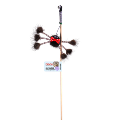 gosi sh-07236 игрушка д/кошек махалка паук из норки микки на веревке