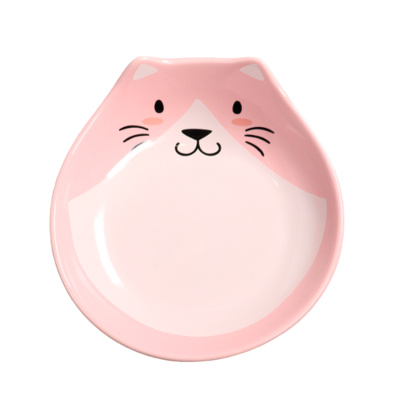 миска mr.kranch керамическая для кошек "мордочка кошки" 200 мл, розовая