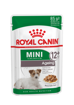паучи royal canin mini ageing 12 + для пожилых собак малых пород